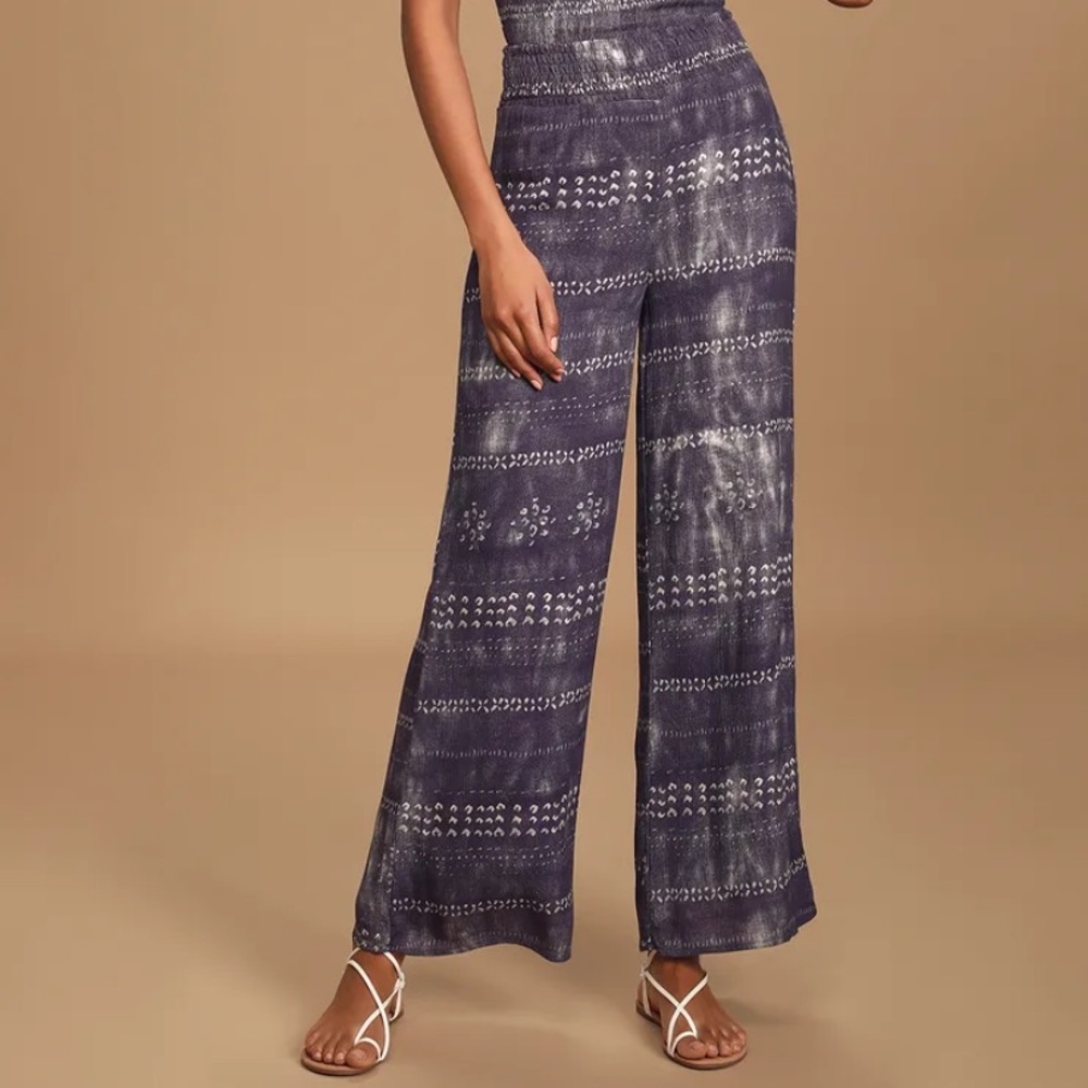 Follow The Ocean Navy Blue Print Top & Pants Set - Picture 2 of 4